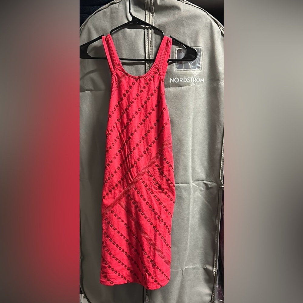 Free People - juni mini dress - strawberry spritz - small (4/6) -